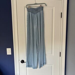 Light Blue Wide-Leg Pants